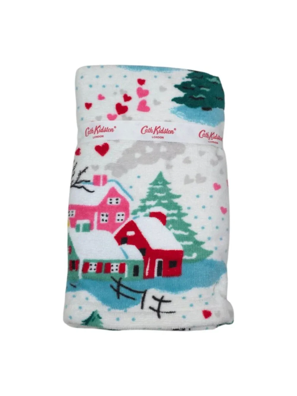 Cath Kidston 2 Pack Hand Towels Shine Bright Winter Village Holiday Christmas